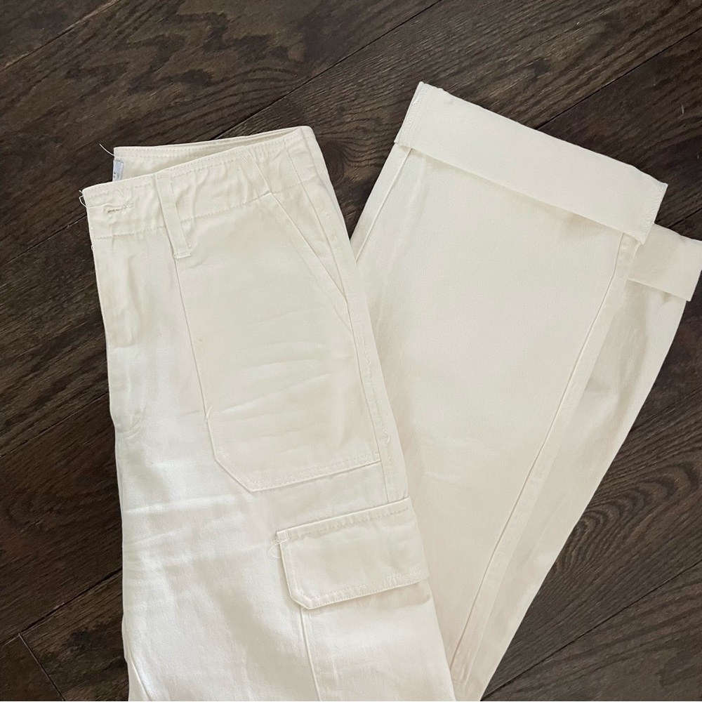 ZARA White Cargo Pants